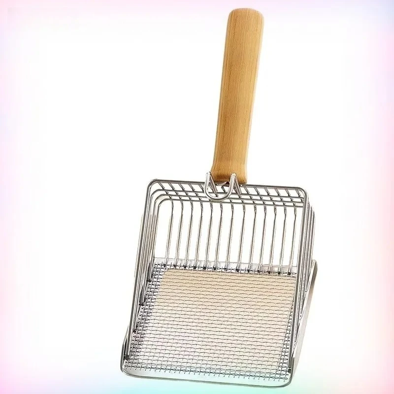 Stainless steel fine-pore cat litter scoop metal universal multi-functional cat litter scoop for both large and small cat litter