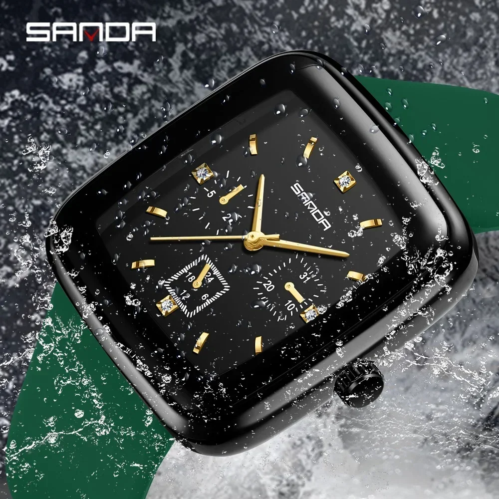 New 2023 SANDA Design Personality Fashion Watch Luxury Men's Charm Business Quartz Watch Leisure Sports Running Watch 1112