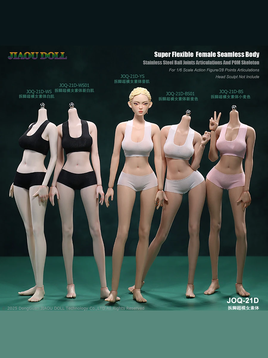 JIAOU POP JOQ-21D 1/6 Supermodel Lange Benen Meisje Afneembare Voet Naadloze Vrouwelijke Lichaam Zonder Hoofd 12 "Action Figure poppen Speelgoed - afbeelding 2