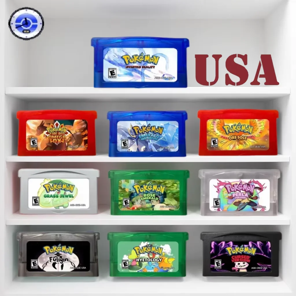 GBA English Game Cartridge: RTC Fire Red Omega DX Inverted Reality Dark Crystal NKP Tiberium ROM - Modified Version