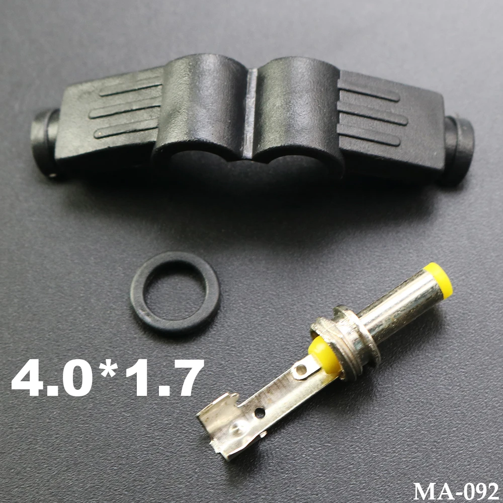 1PCS DC Power Plug 4.0*1.7mm L-shaped Male 90 Right Angle Single Head Jack Adapter Cord Connector 4.0x1.7mm