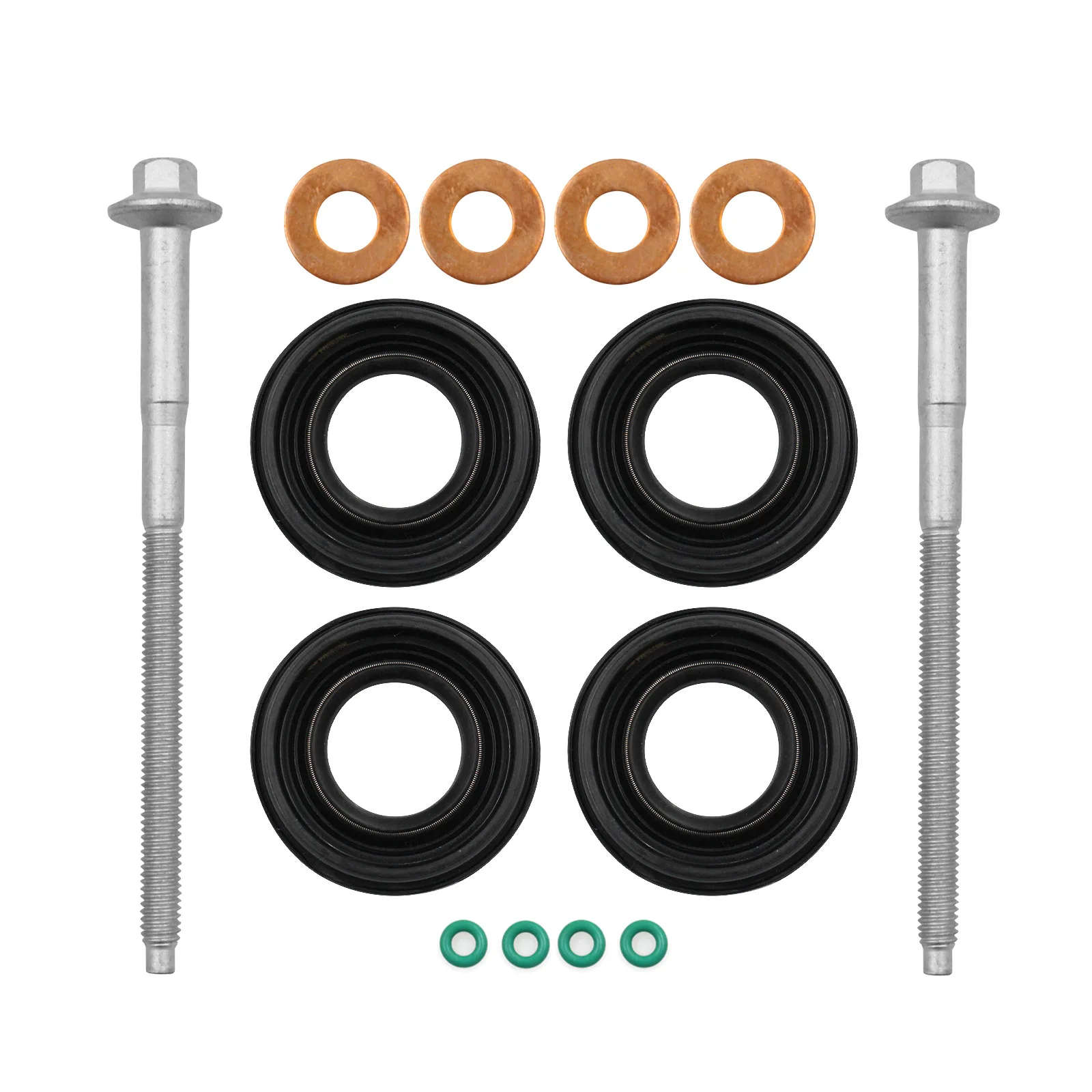 DIESEL INJECTOR SEAL KIT w INJECTOR CLAMP BOLTS FOR FORD TRANSIT MK7 2.2 TDCi SP 095000-5810 / 095000-7060