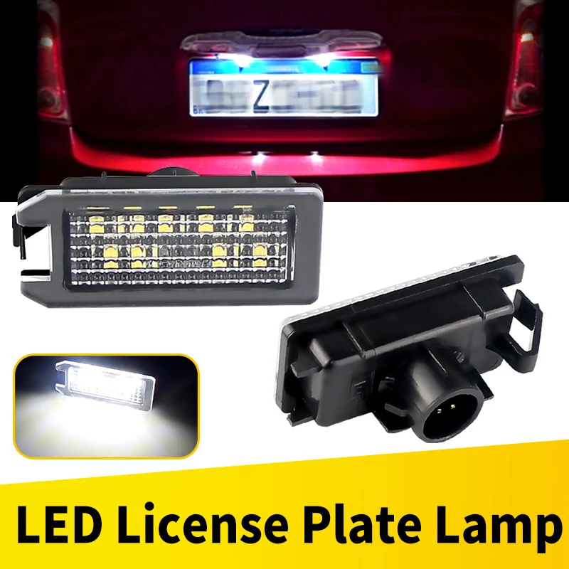 Luz de matrícula Canbus 18LED, 2 uds., para Jeep Grand Cherokee WK2 14-17 Compass Patriot 2015-2017 Dodge Viper 13-17 14-20