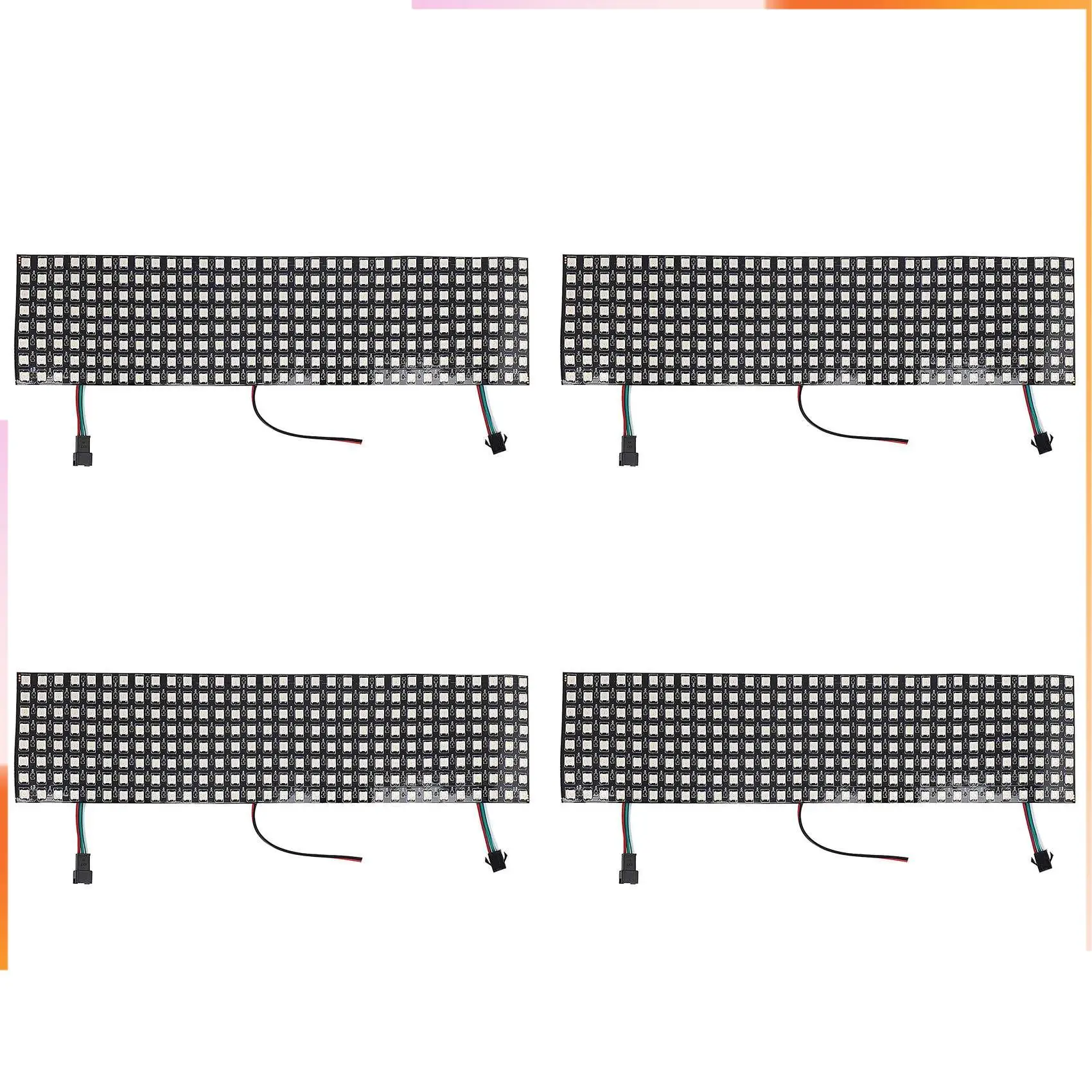 لوحة مصفوفة LED A92Z 4X، WS2812B RGB 832 بكسل شاشة عرض LED رقمية مرنة قابلة للعنونة بشكل فردي