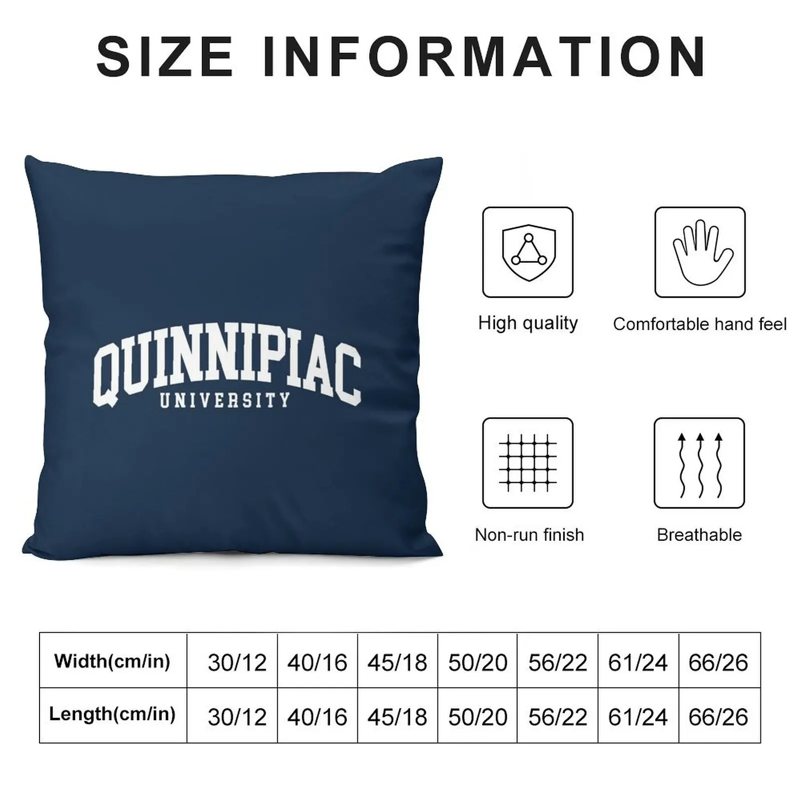 quinnipac - college font curved Throw Pillow Sofa Cover Pillowcases Bed Cushions christmas decorations for home 2025 pillow