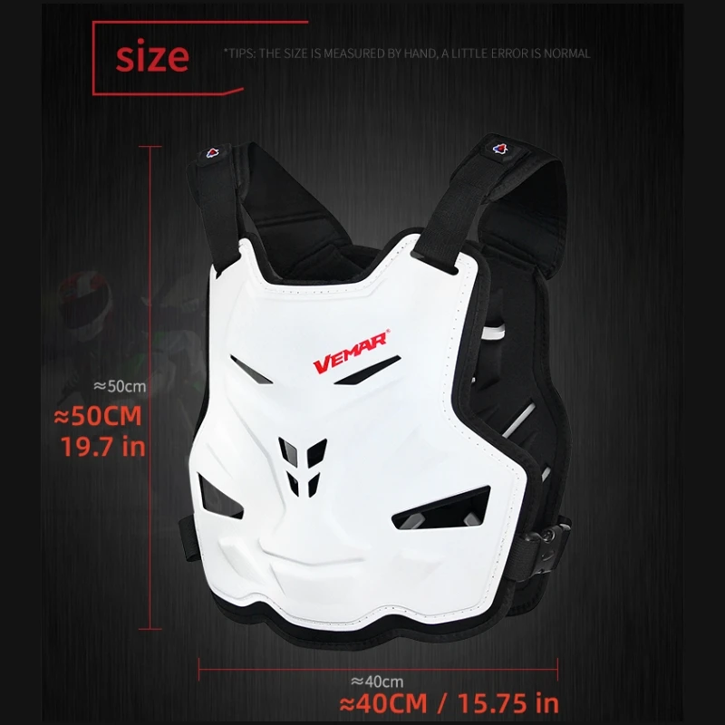 VEMAR Adult Motorcycle Chest Back Protector Vest Snowboard Spine Body Armor for MTB Motocross Racing Protective Jacket Vest