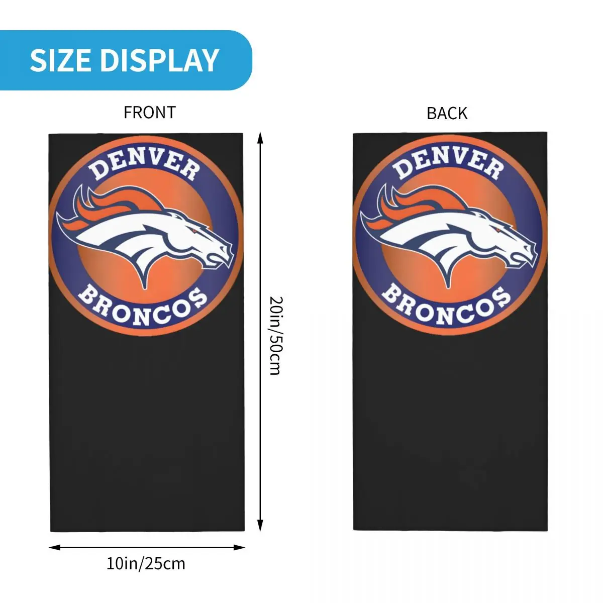 Fan D-Denver Cool Broncos Bandana Neck Gaiter Printed Motor Motocross Wrap Scarf Multi-use Balaclava Cycling Unisex Adult Winter