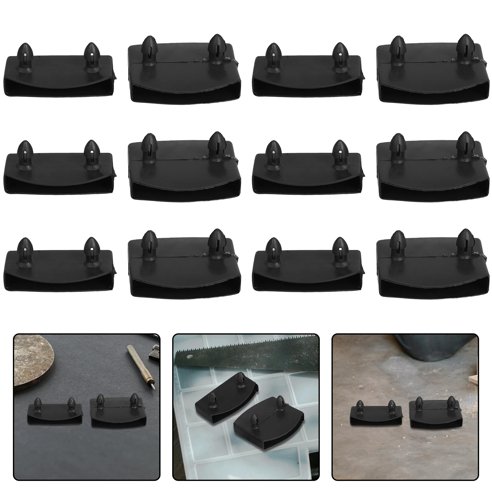 

20 Black End Caps Furniture Accessories Replacement Parts Office Chair Frame Sturdy Durable Plastic Smooth Surface