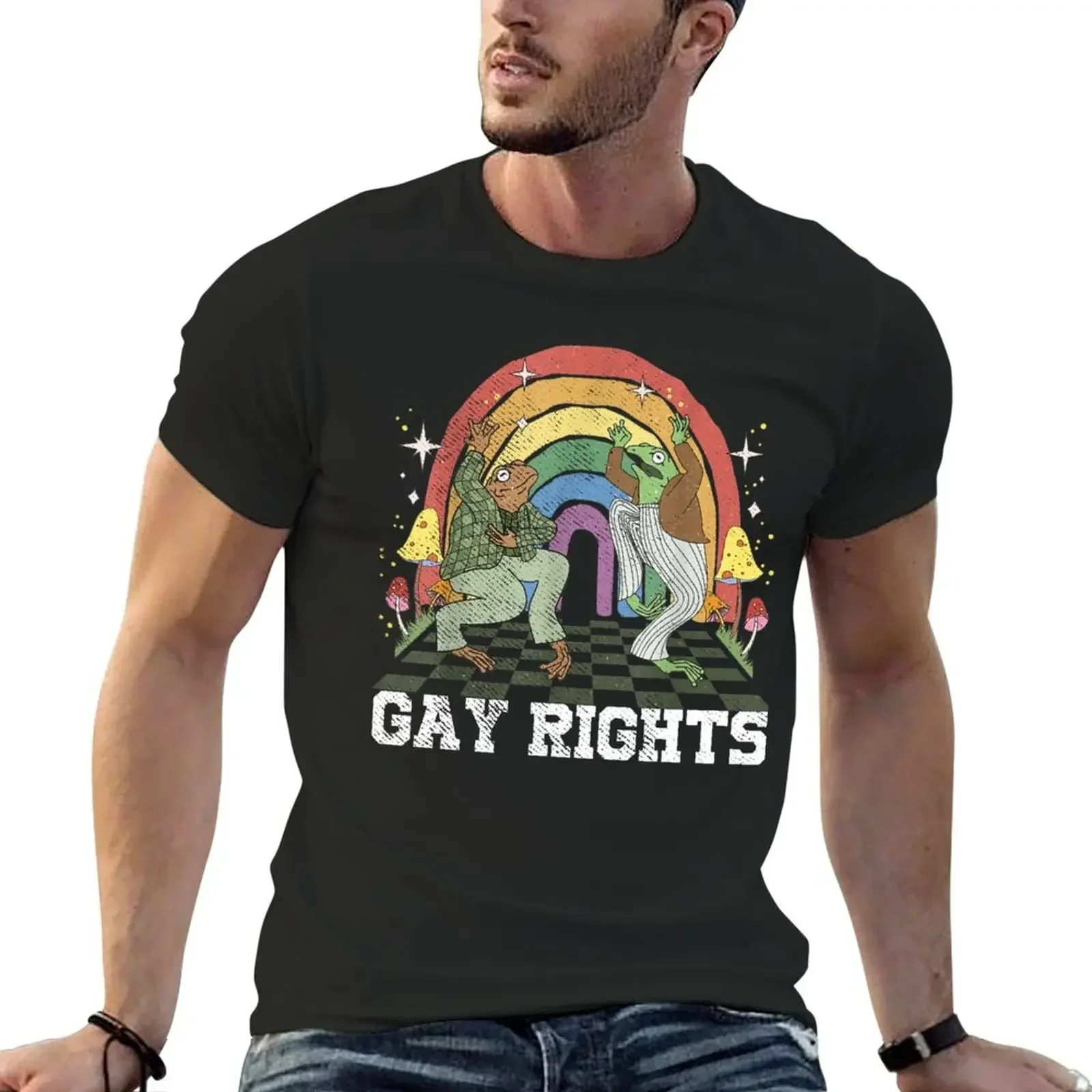 

Say Gay Frog & Toad Say Gay Rights LGBT Pride Ally Lesbian T-Shirt summer clothes cute tops customs mens clothing