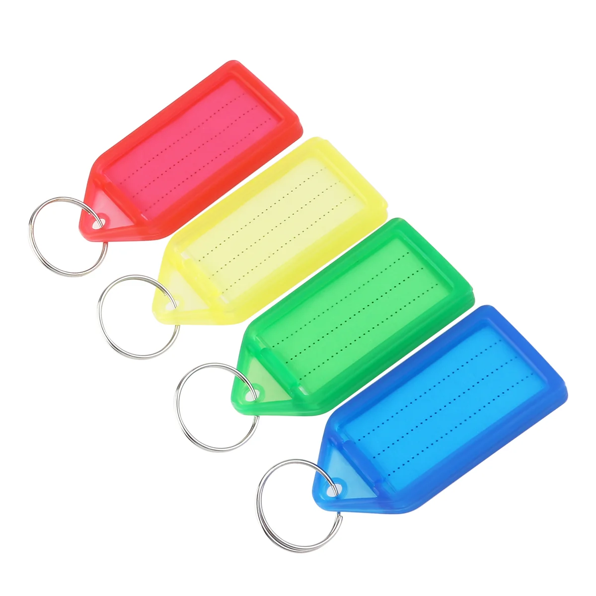 Multi-Color Plastic Key Fobs Plastic Key Tags Labels With Key Rings Interior Accessories Key Rings (Random Color)