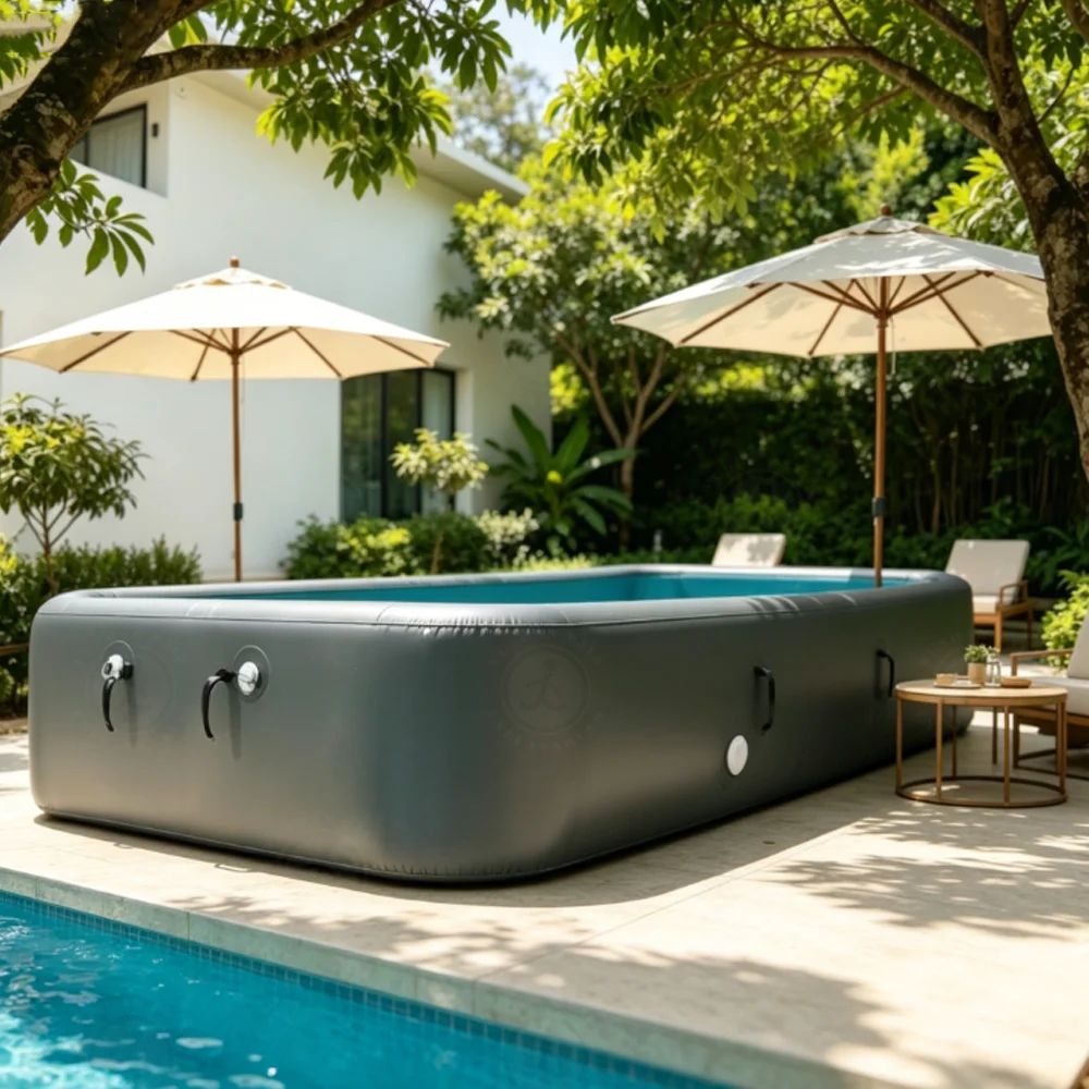 Drop Stitch Inflatable Pool Inflatable Family Lounge Pool for Outdoor Garden Thick Sturdy Portable Blow up Swimming Pool