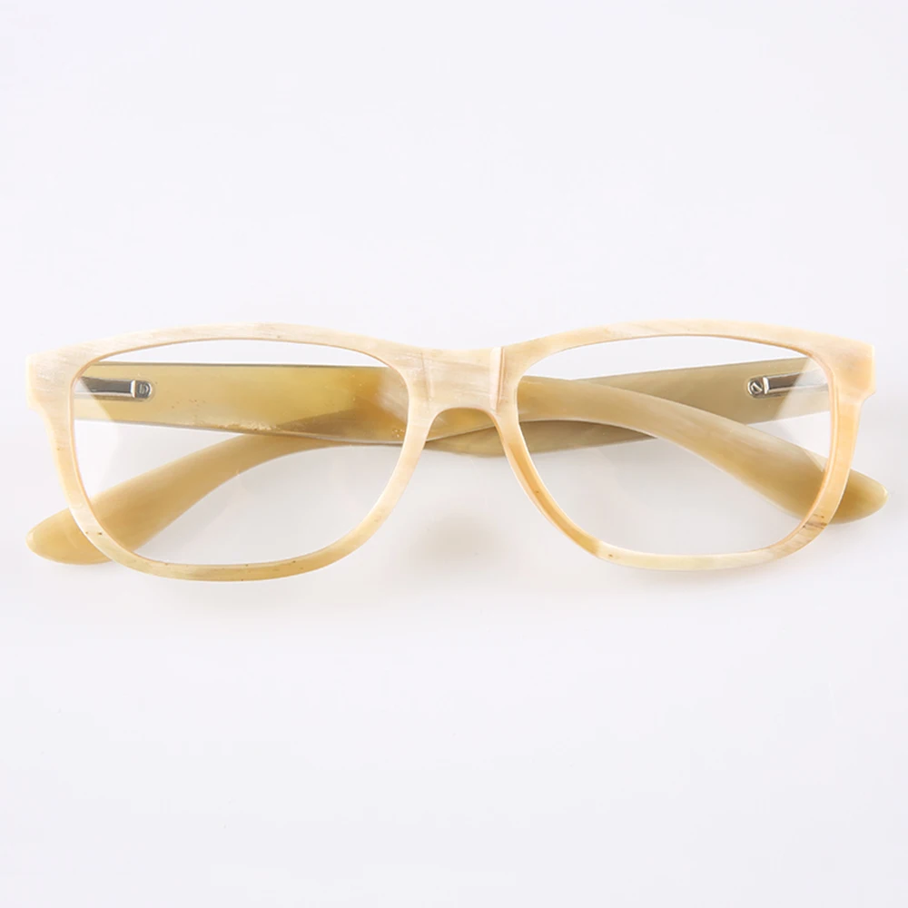 Man's Syeglass Frames Handmade White Horn Prescription Women Glasses Frames Square Vintage Retro Optical Lenses Eyeglasses