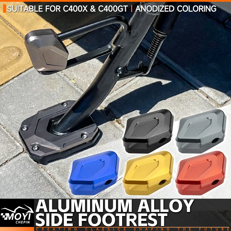 For BMW C400GT C400X C400 GT X CNC Foot Side Stand Pad Enlarger Support Kickstand Column Auxiliary BMW Motorcycle Accessories