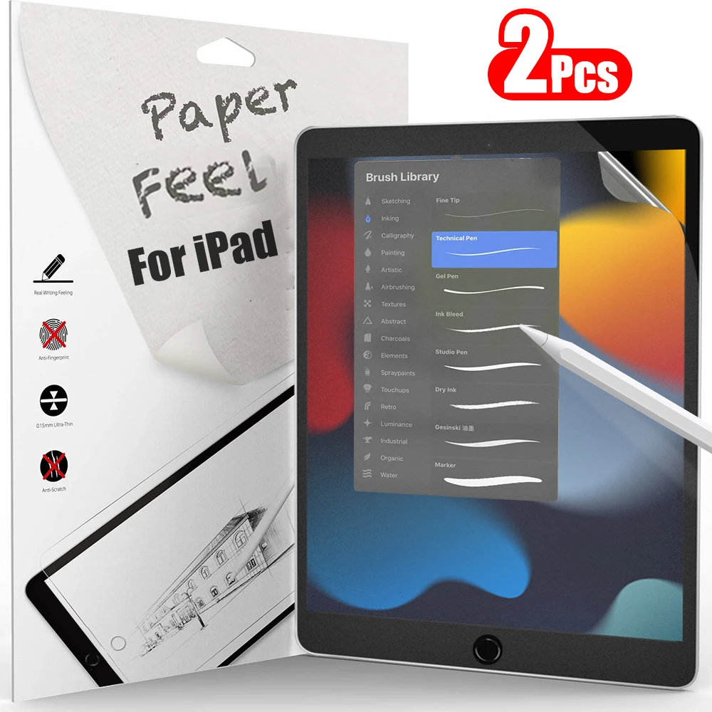 Matte Paper feel Like Screen Protector For Ipad Air 6 Pro M4 13 11 12.9 iPad 10th 9th Generation 8 7 6 Air 5 4 mini 6 No Glass