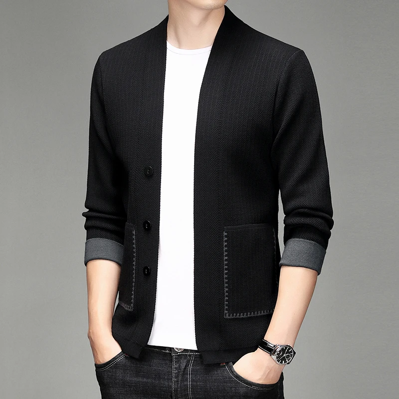 Men's High-quality Knitted Cardigan Jacket Casual Sweaters