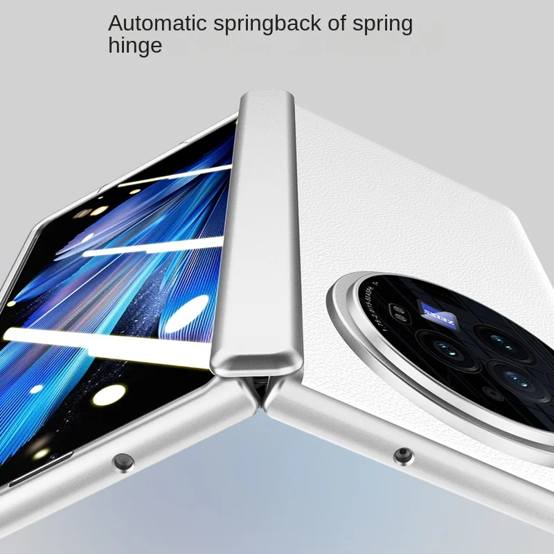 For VIVO X Fold 3 Casing Luxury Leather 360° HD Glass Phone full Cover for VIVO X Fold3 Phone Case Bracket Magnetic