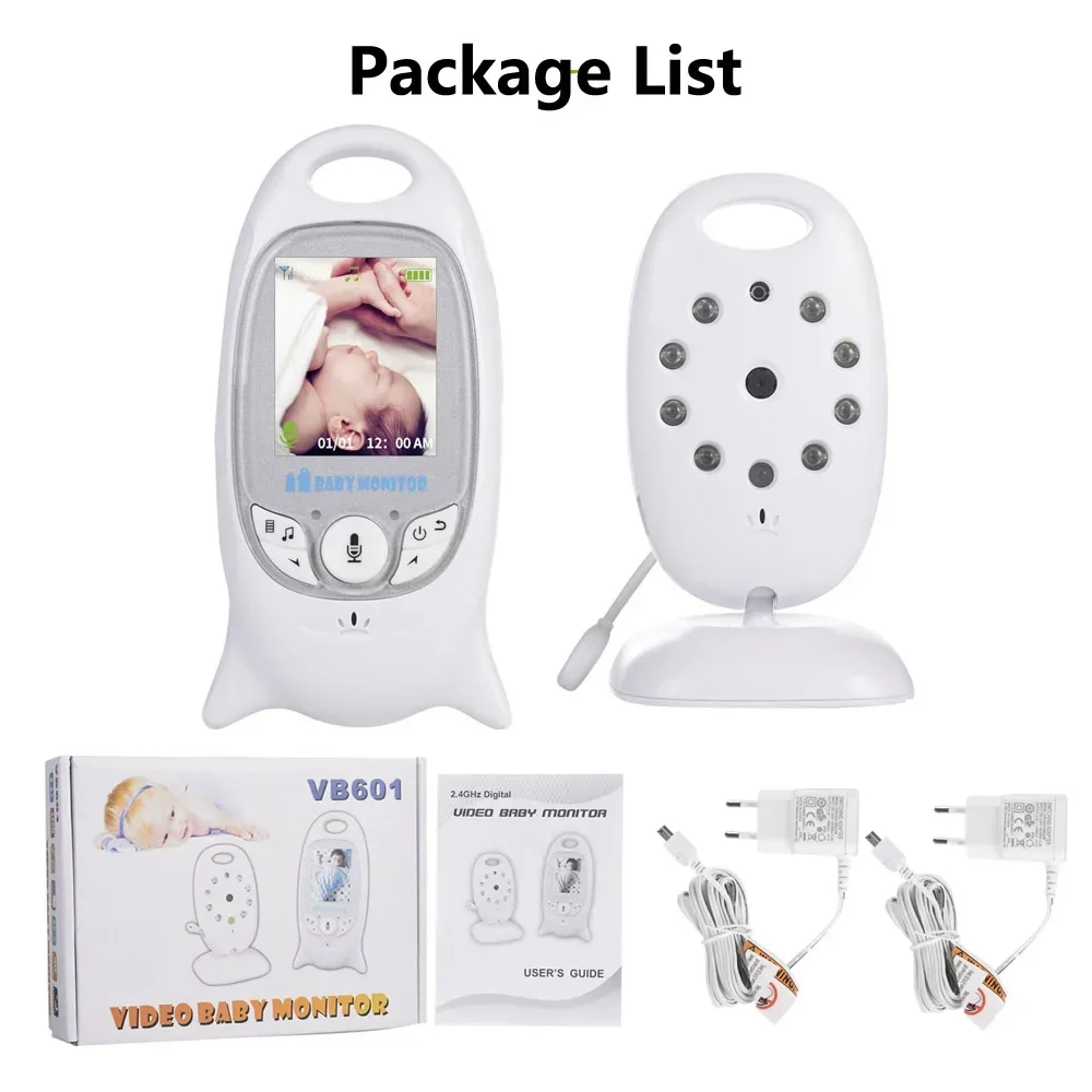 8 Lullabies Video Baby Monitor Camera VB601 Wireless Babysitter 2 Way Talk Night Vision IR LED Temperature Babi Nanny Camera