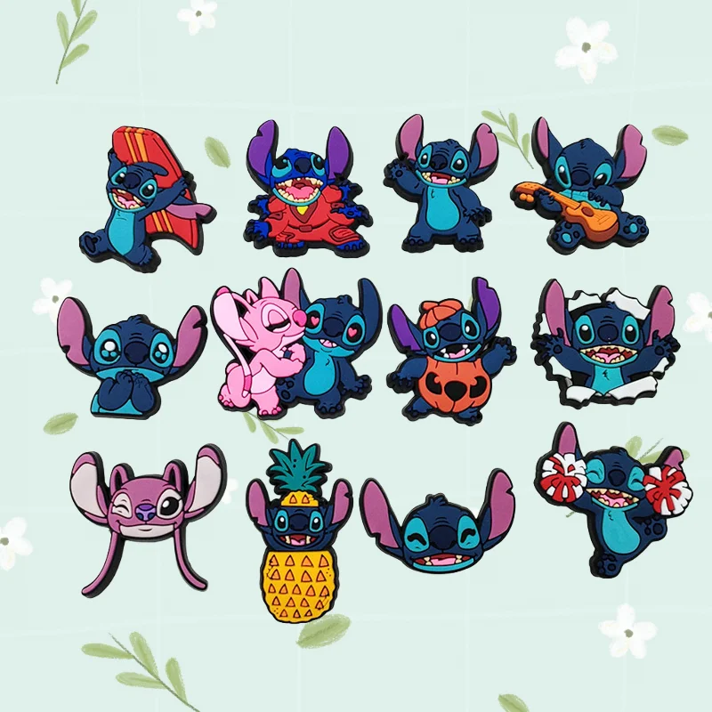 

Disney Stitch Series Shoe Charms 12/22pcs Set PVC Cartoon Sandals Garden Accessories for Clogs Kids X-mas Gifts