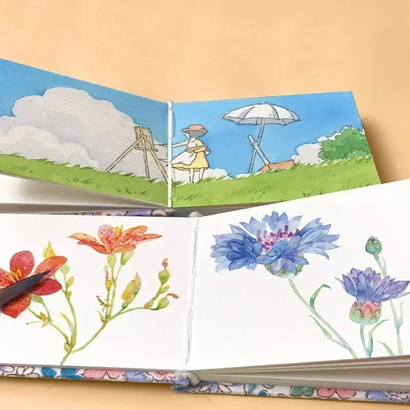 Mini Water Color Paper Square Sketchbook 300g Paper Travel Watercolor Painting Paper Pad  Art Supplies for Artist Drawing Book