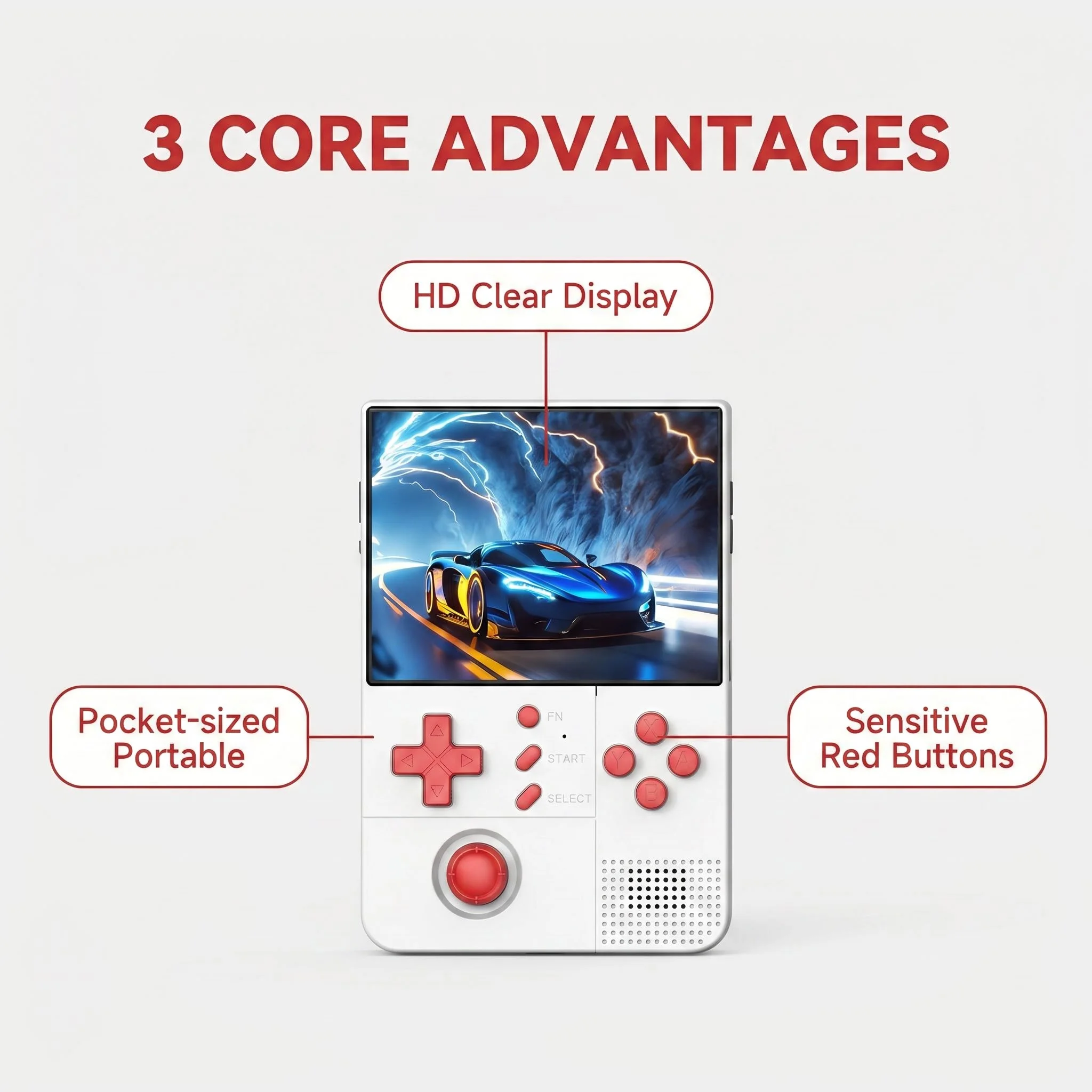 Retro Handheld Console 4 Inch 1024*768 IPS Screen RK3506 Chip 4500mAh Battery Pocket Classic Game Player view 5