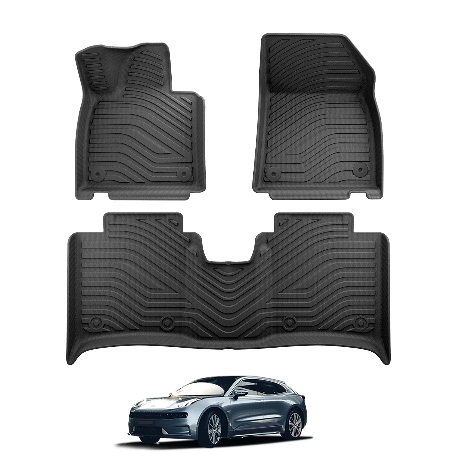 

TPE 3D Car Floor Mats Cargo Liner Trunk Pad for ZEEKR 001 2021-2023 Foot Mats Set All Weather Waterproof Left Rudder