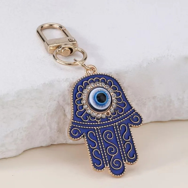 Einzigartiger Fatima Hand Türkei Teufelsauge Schlüsselanhänger Unisex Halloween Festival Handtasche Autoschlüssel Hängezubehör Party Geschenk Schlüsselanhänger