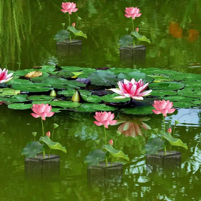 

Корзины для растений в пруд, плавающая корзина для растений в пруду, 4X, плавающая водная сетка, дышащие мешки для посадки, для посадки водой, в помещении и в помещении