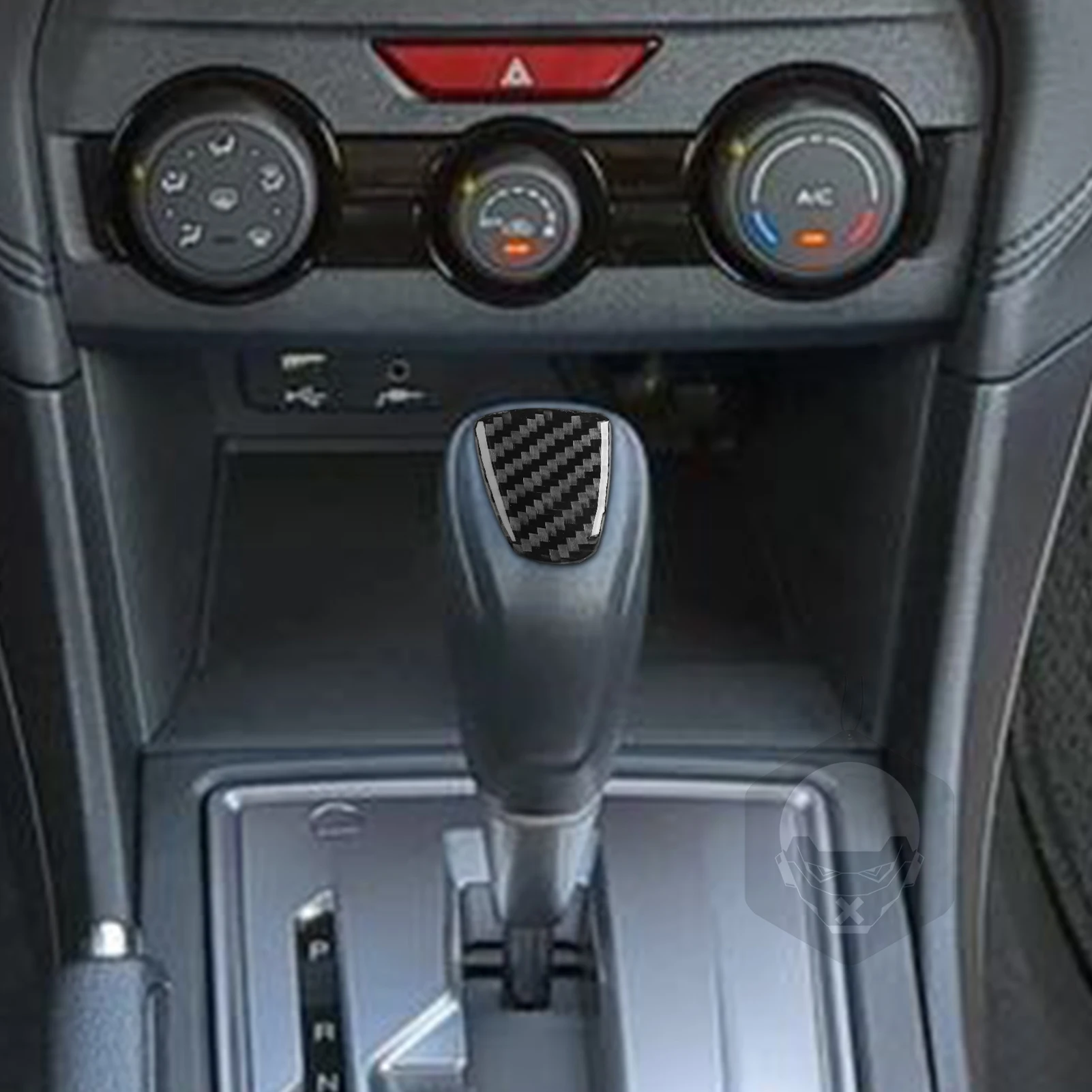 Real Carbon Fiber Car Accessories Gear Shift Knob Panel Cover Soft Sticker For Subaru Impreza 2017-2023 Crosstrek 2018-2023