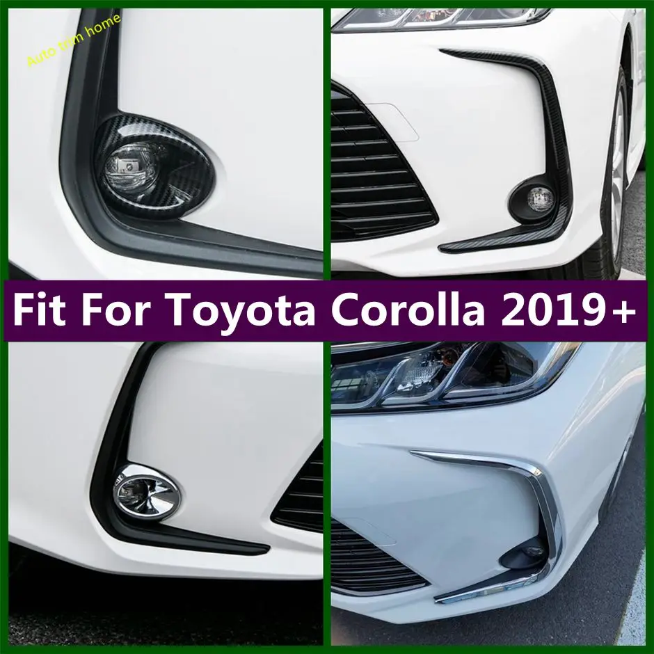 

ABS Front Bumper Fog Light Lamp Decoration Ring & Eyelid Eyebrow Cover Trim Fit For Toyota Corolla 2019 - 2024 Car Accessories