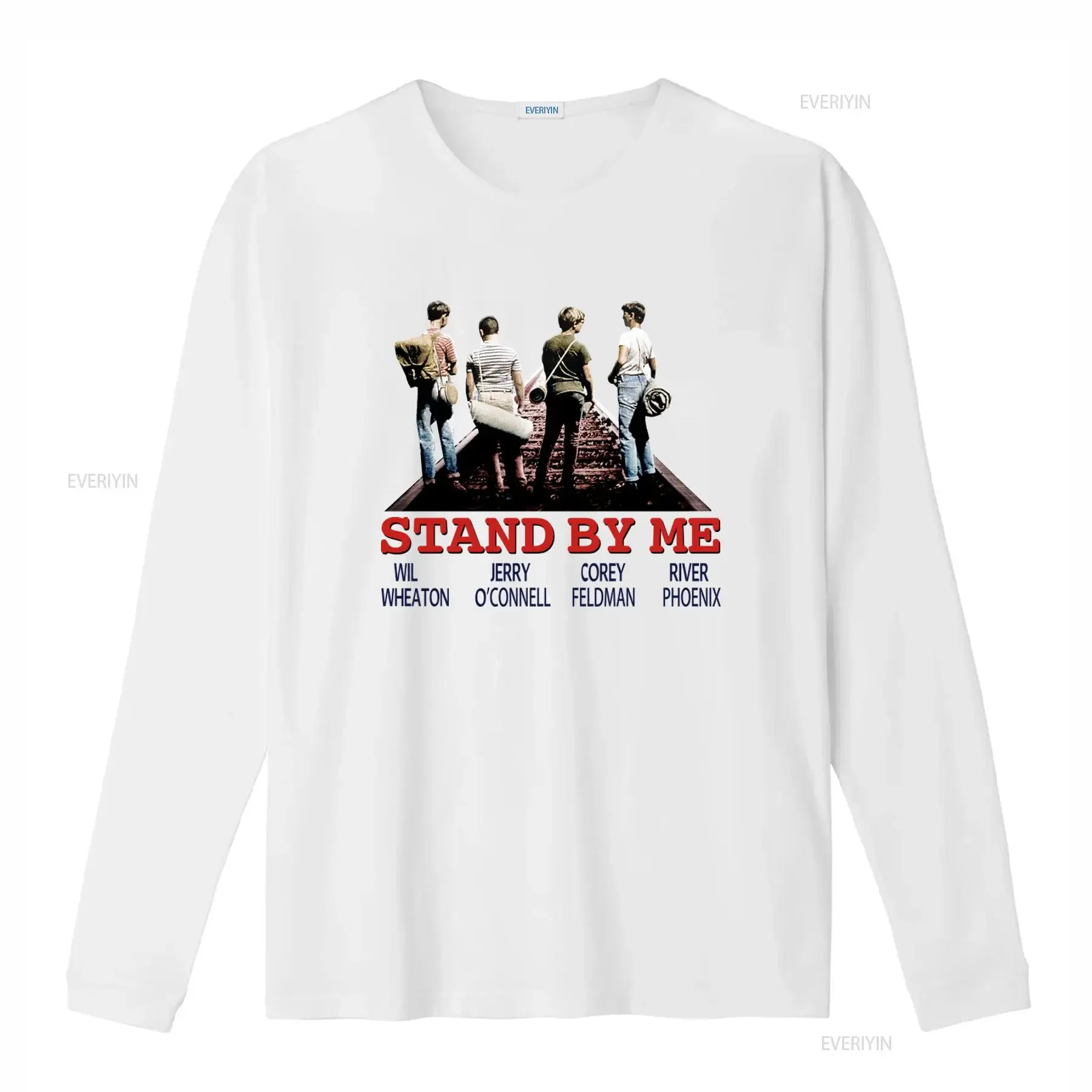 Stand By Me T Shirt B87 Classic Comedy Movie Poster Retro Cool Top with Four Boys Image vintage Washed homme Soft