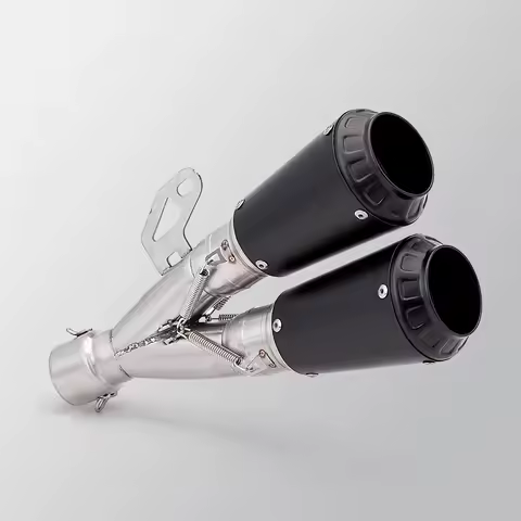 Universal 51MM motorcycle exhaust pipe silencer double hole exhaust pipe C25 for zx4r z900 r3 z400 s1000rr cbr500 adv350