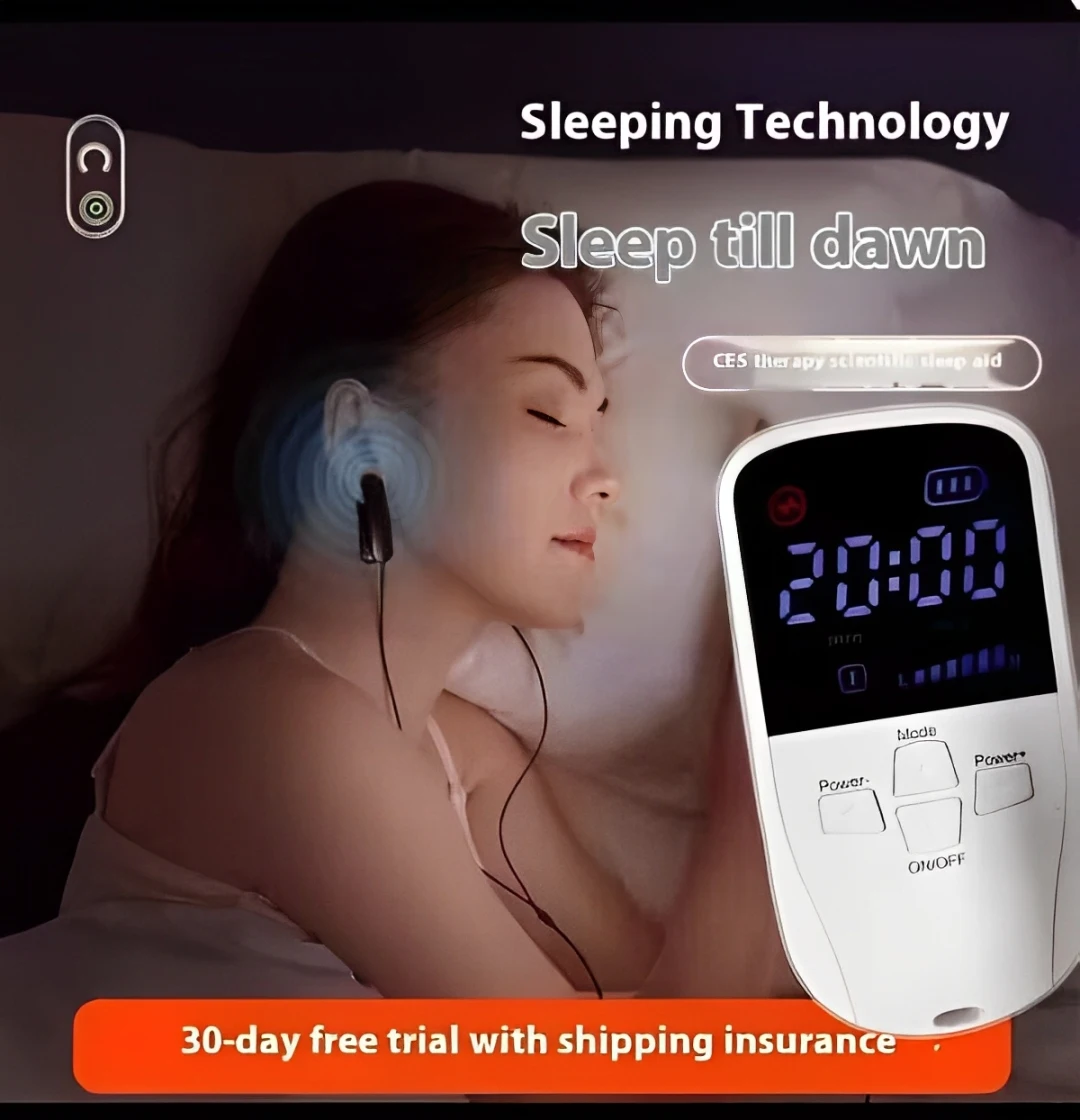 

Portable handheld CES assisted sleep micro-current EMS pulse device to improve insomnia, mental stress and relieve anxiety