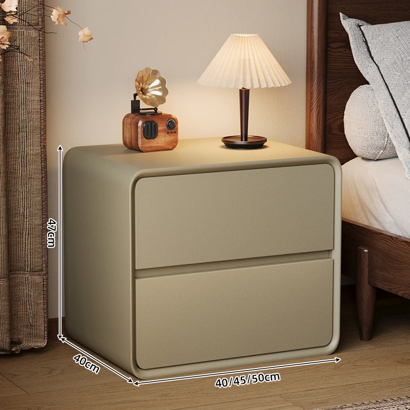 ไม้สีขาวโต๊ะข้างเตียงห้องนอนมือถือหรูหราเก็บ Nightstand ตู้เก็บเอกสาร MID Century Modern Muebles เฟอร์นิเจอร์อินเทรนด์