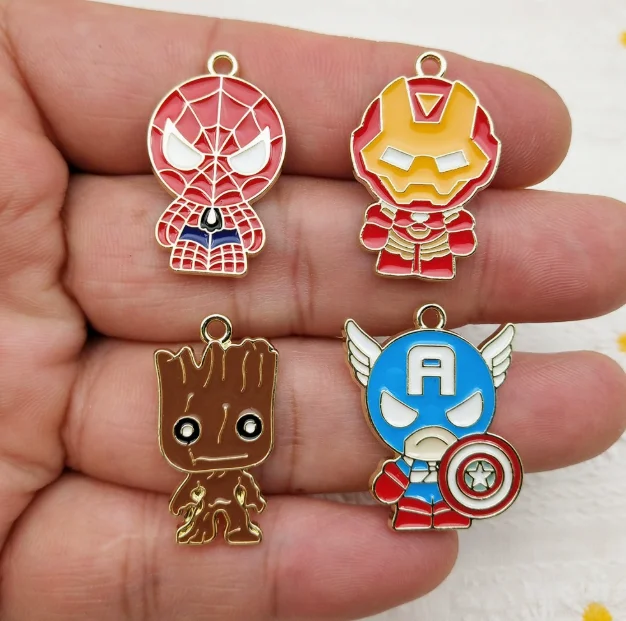 Cartoon lot 10 pcs Enamel  Charms Pendants for Jewelry Making Necklaces Earrings Braceltes DIY