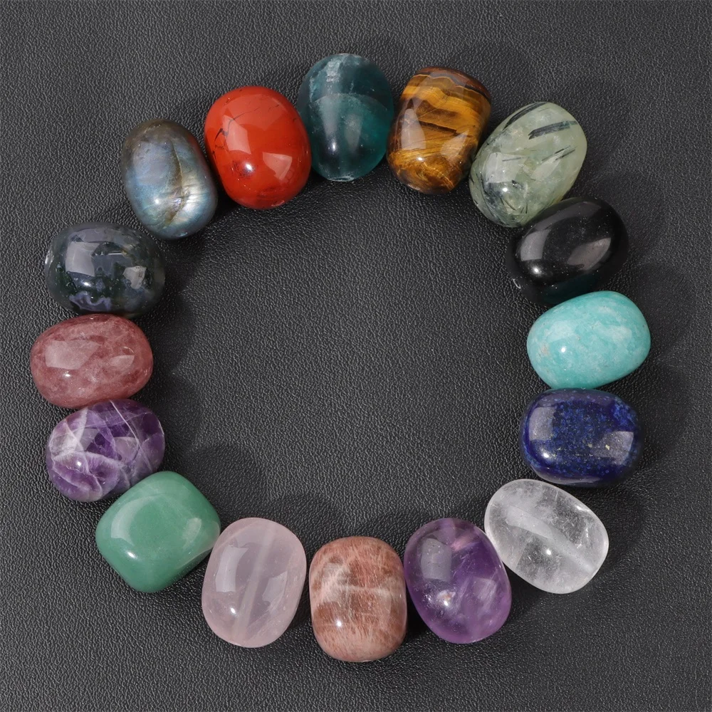 5PCS/lot Natual Stone Beads Oval Irregular Prehnite Quartzs Agat Loose Spacer Charms Bead For Jewelry Making Bracelets Necklace