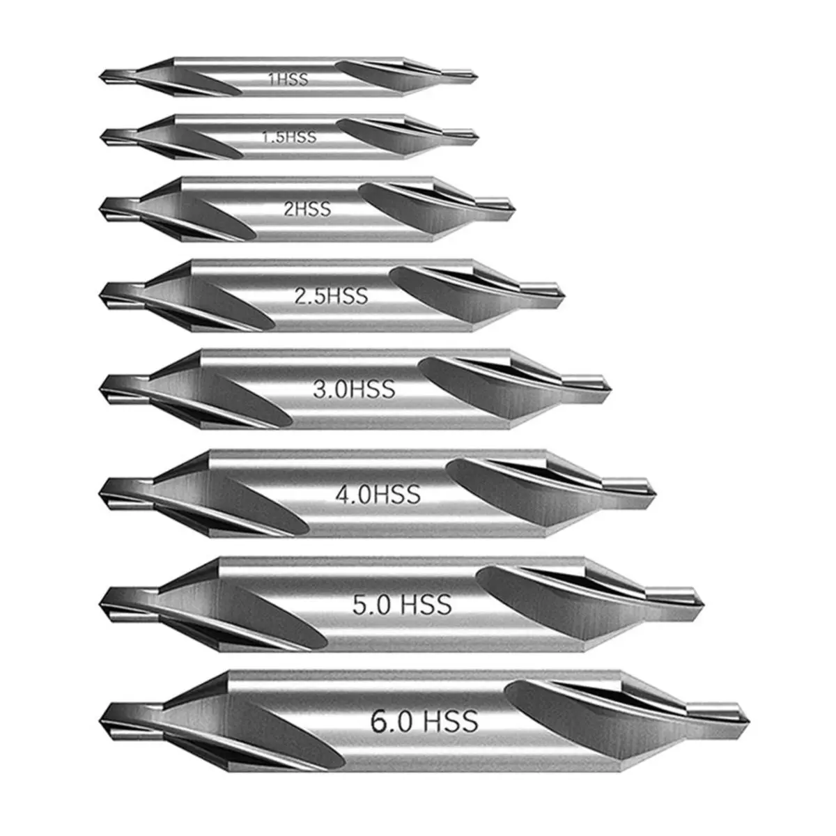 Best sales 2026 8 PCS Center Drill Bits Set, Countersink Tools for Lathe Metalworking 60 Degree Angle HSS Center Drill Bits