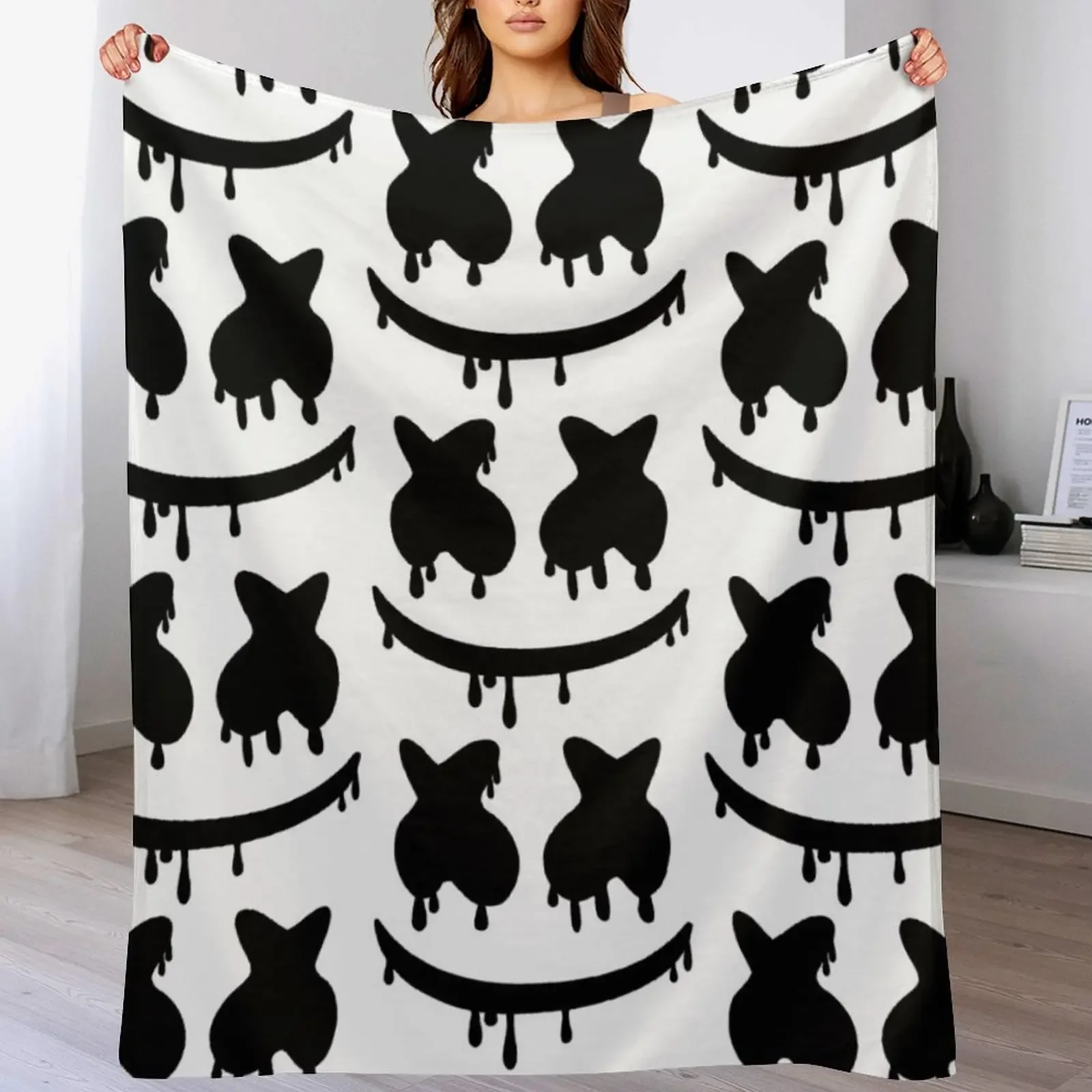 

Marshmello Throw Blanket Giant Sofa Personalized Gift Blankets For Sofas For Sofa Thin Blankets