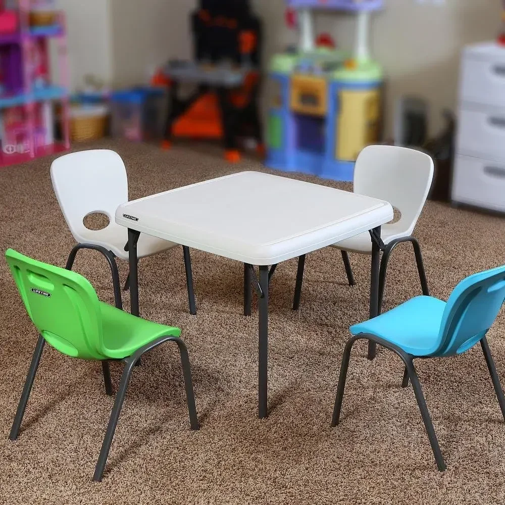 Kids Stacking Chair, Almond