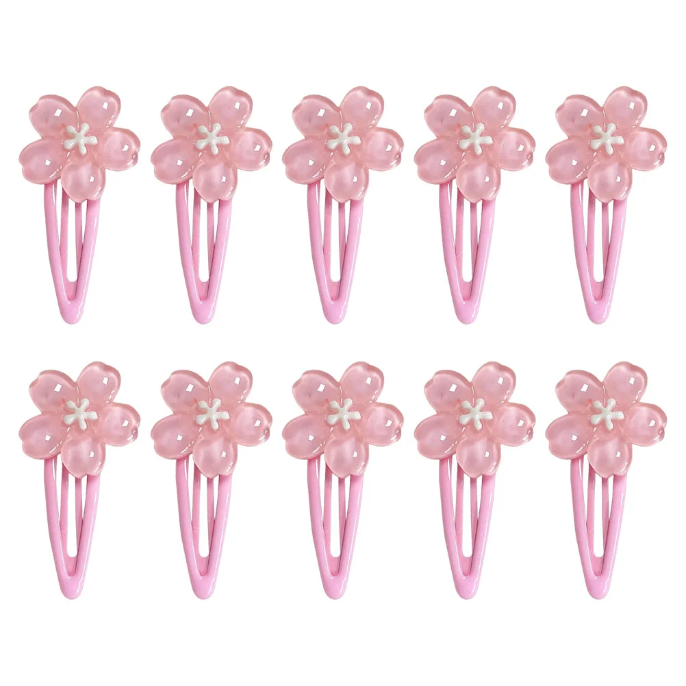 10 Pcs Hairpin Flower Clips for Accessories Women Decorate Small Barrettes Kids Girls Acrylic Decorative