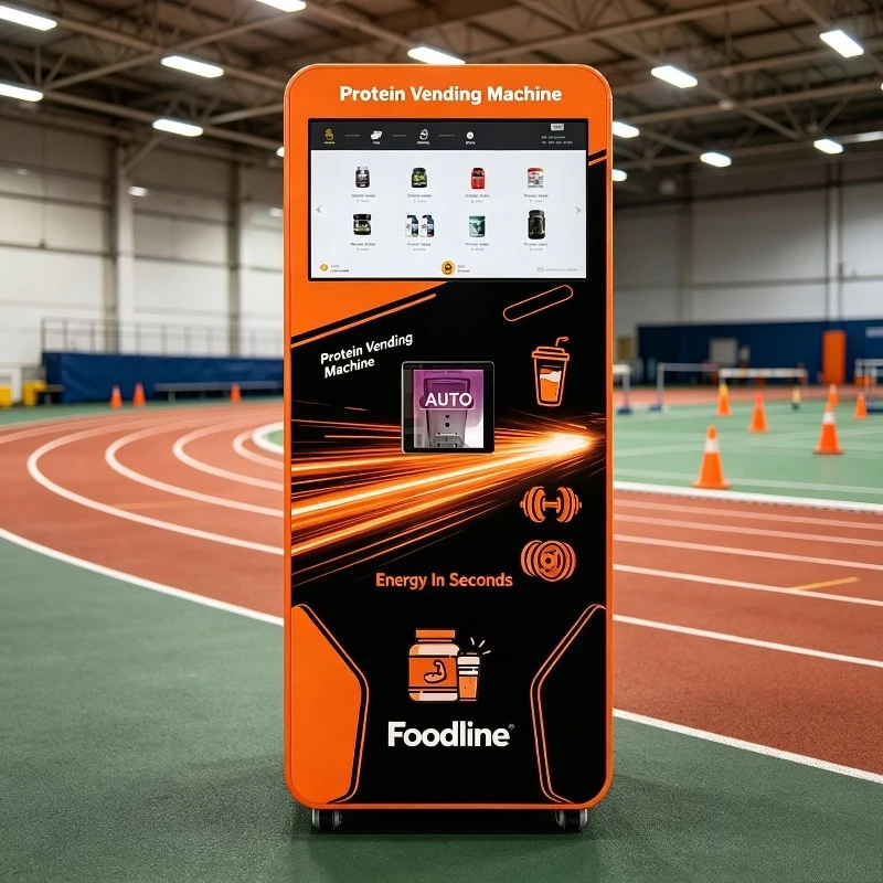 Customize Gym Energy Supply Point Multiple Sets of Silos Independent Mixing and Cleaning with TouchScreen Protein VendingMachine