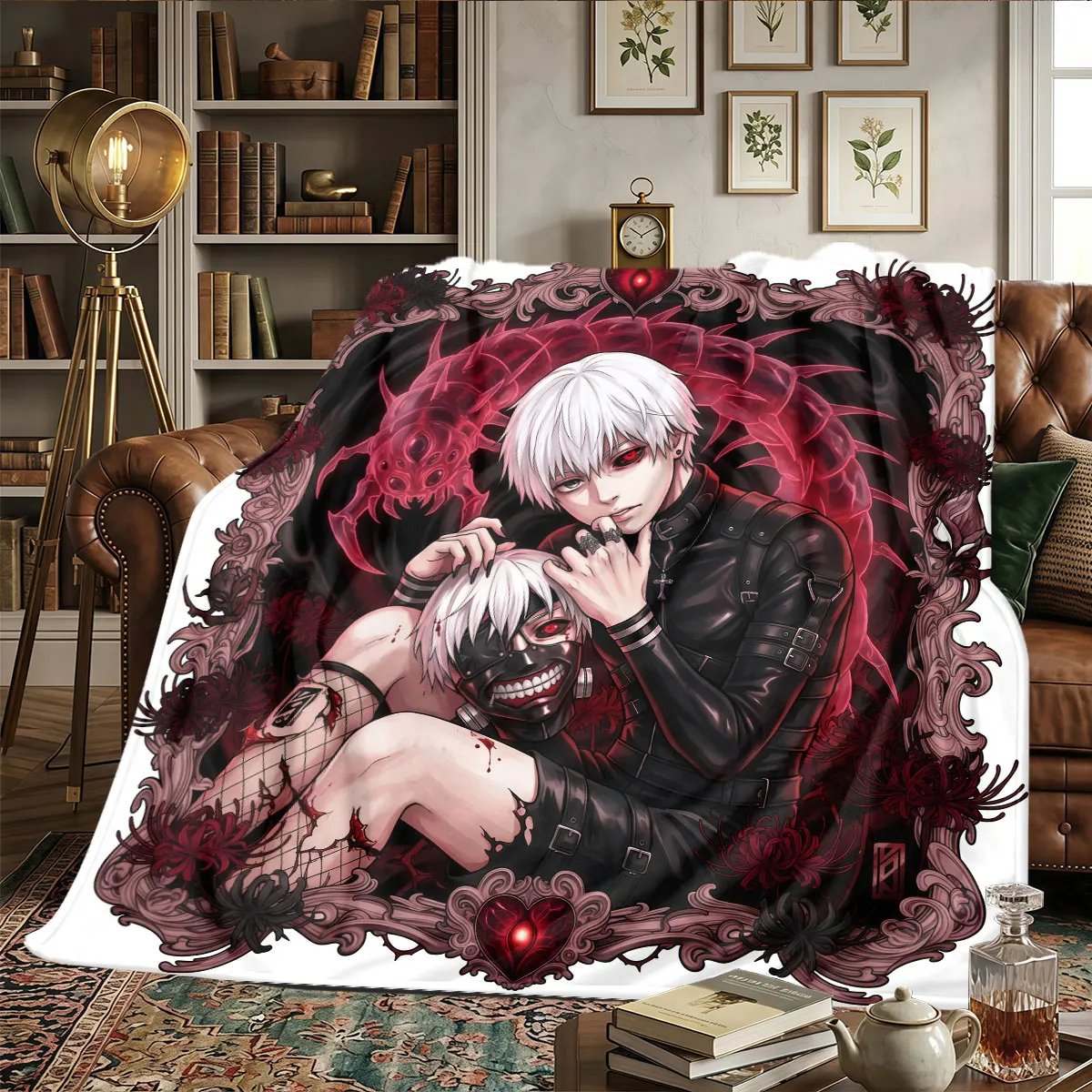 Tokyo Ghoul Patterns Home Blanket Suitable For All Seasons for Beds Naps Warmth and Comfort Christmas Gifts -HE97