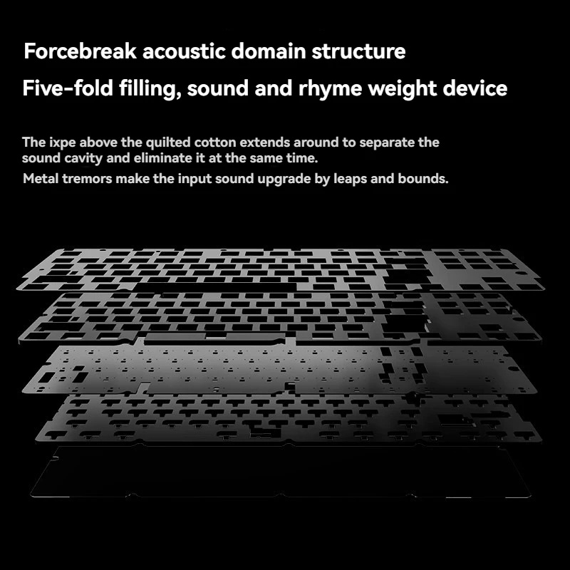 PMO Aurora80 Wireless Mechanical Keyboard Three Mode Top Structure PC/FR4 Positioning Plate 87 Keys E-sports Gaming Keyboard