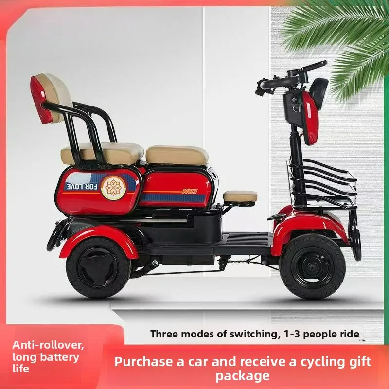 

600W Electric Vehicle Four Wheels for The Elderly Small Transport 30ah 15ah Four-wheeler for The Elderly Pick Up Children