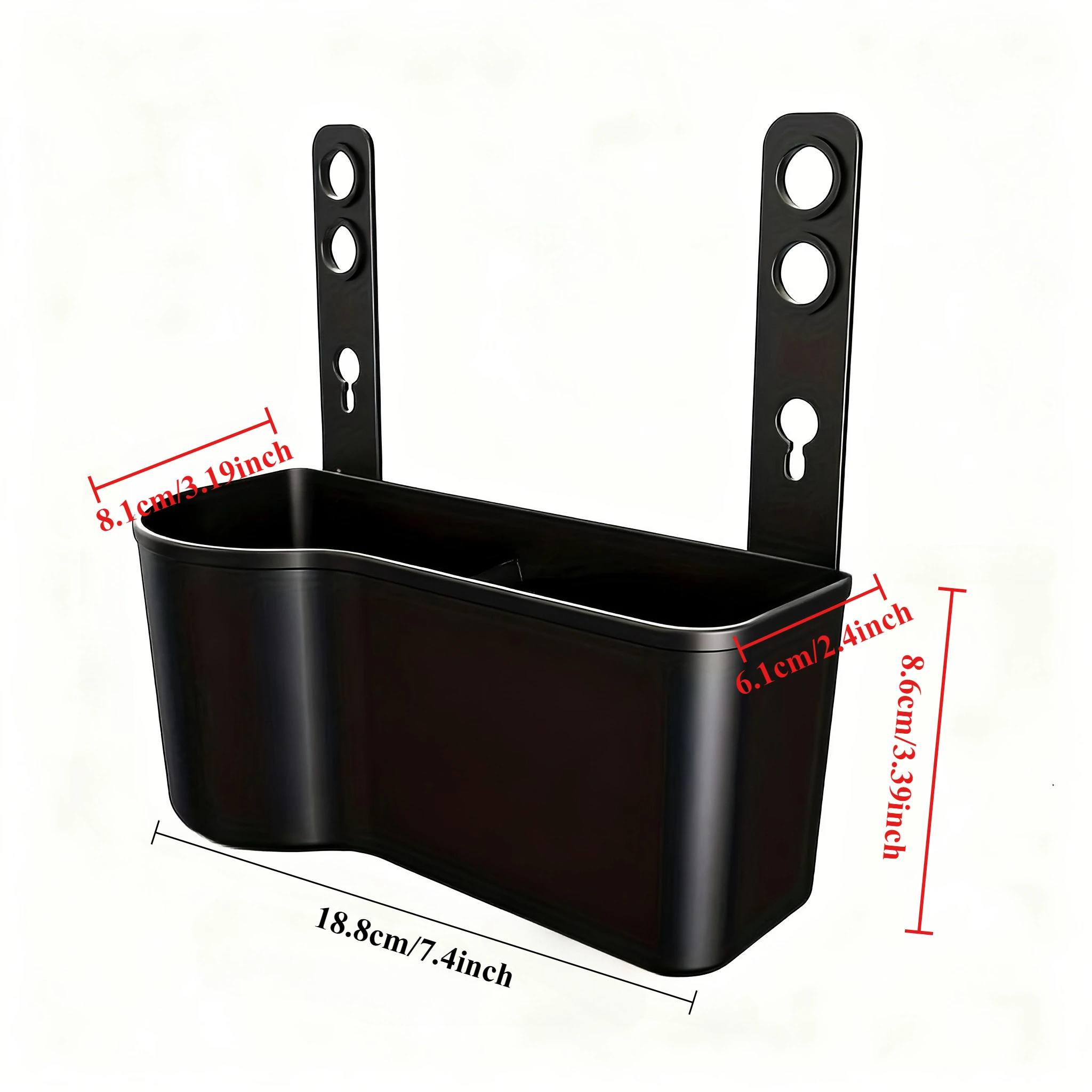 1pc, Adjustable car storage box - Universal rear seat back organizer, multifunctional beverage rack, trash can, Versatile Rack