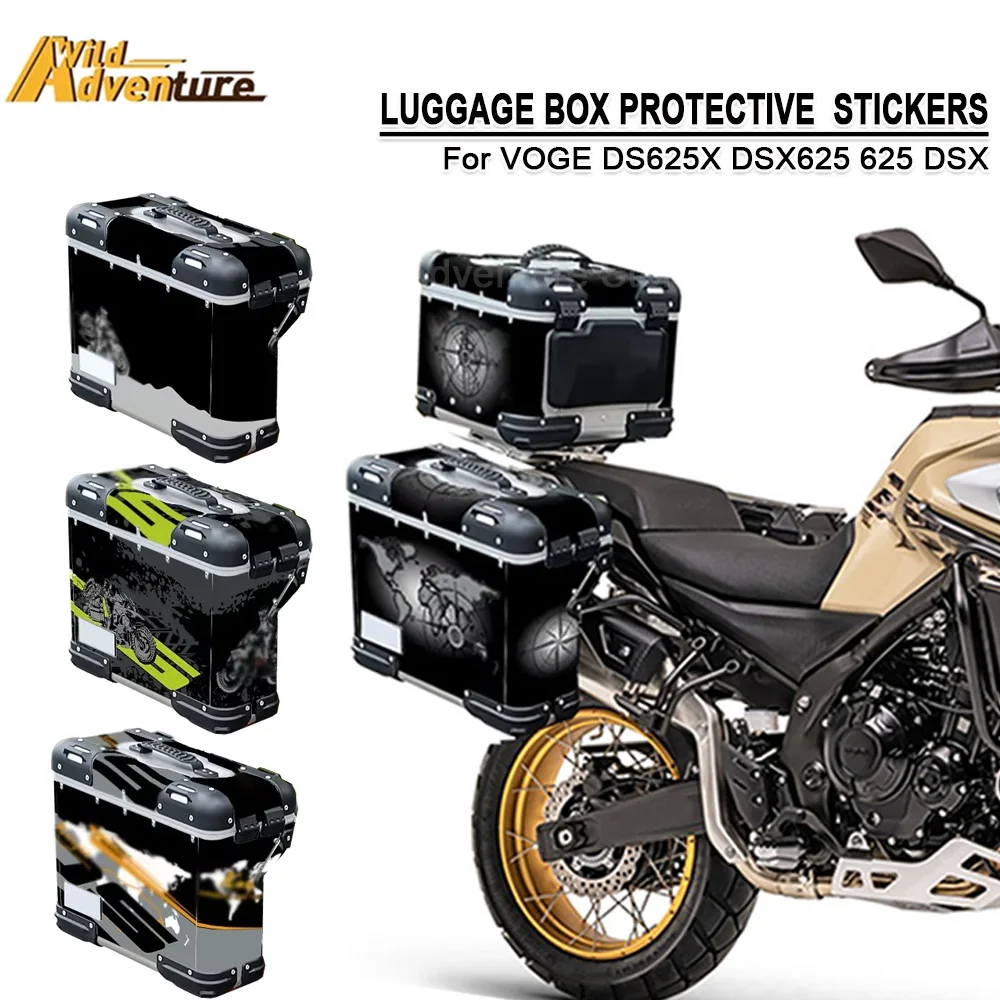 For VOGE DS625X DSX625 625DSX DS625 DSX 625 Motorcycle Stickers Top Case Panniers Protective Decals Aluminum Luggage Box Sticker