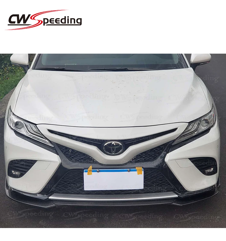 

CWS-СТИЛЬНАЯ ПЕРЕДНЯЯ ГУБКА из Углеродного волокна ДЛЯ 2018-2021 TOYOTA CAMARY XSE ПЕРЕДНЯЯ БАМПЕР ДИФФУСЕР