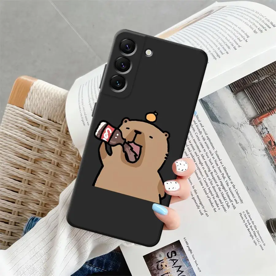Милый мягкий чехол для телефона с изображением капибары для Samsung Galaxy A03 A07 Note 20 Ultra 9 10 A30 A40 A01 A02 A05 A50 A70 A10