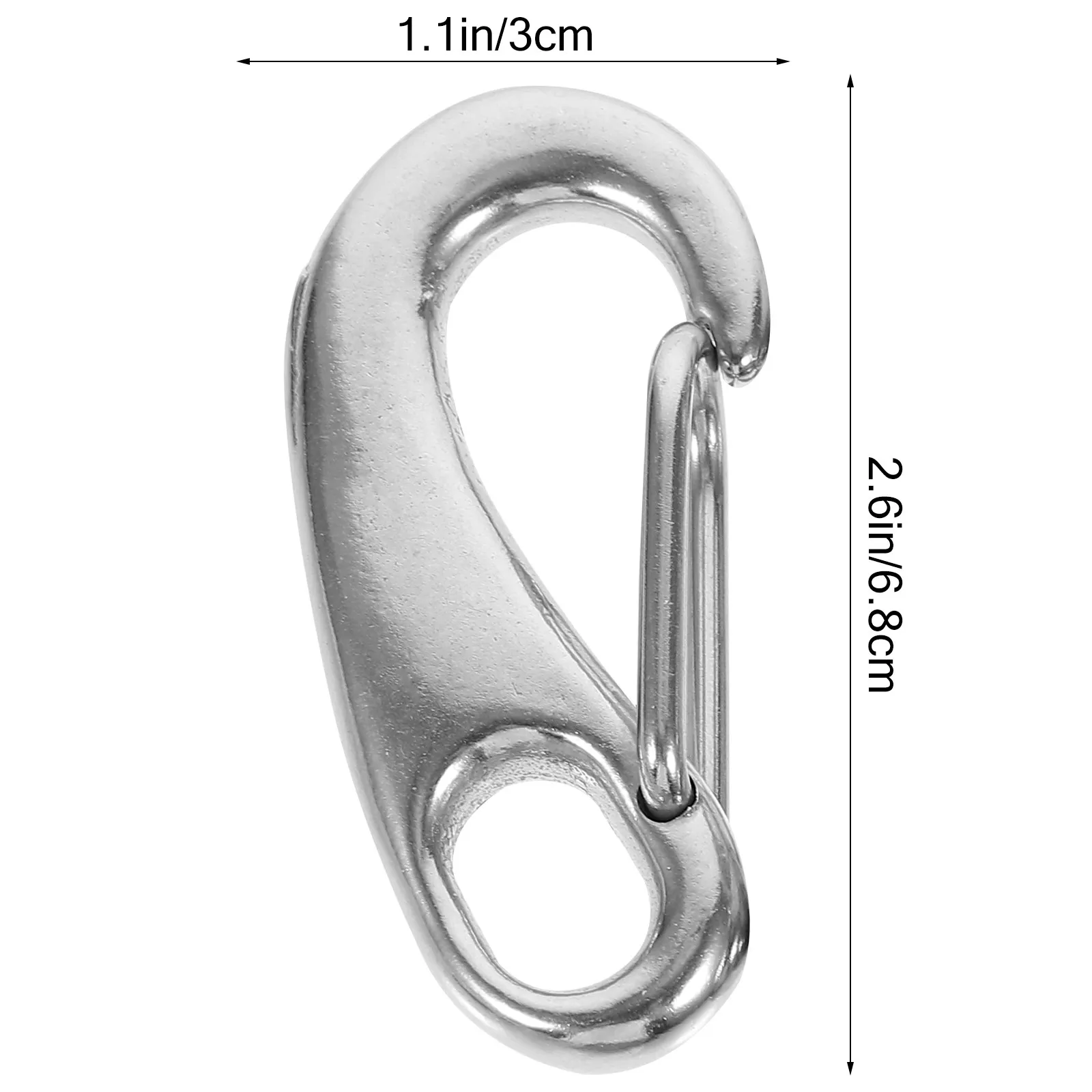 Stainless Steel Wire Rope Shackles 2Pcs Egg Shape Buckles Heavy Duty Locks for Tent Pet Chain Climbing