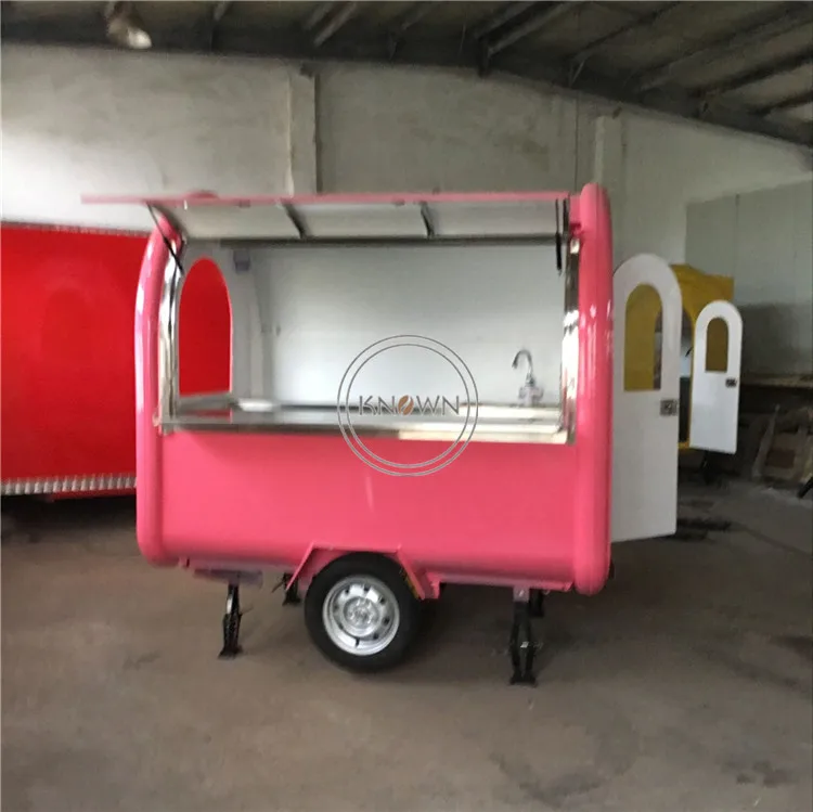 KN-Y220B jalan luar ruangan pantai Mobile penggorengan dalam Bbq Churros Taco penjual roti Es Krim kereta Makanan Cepat
