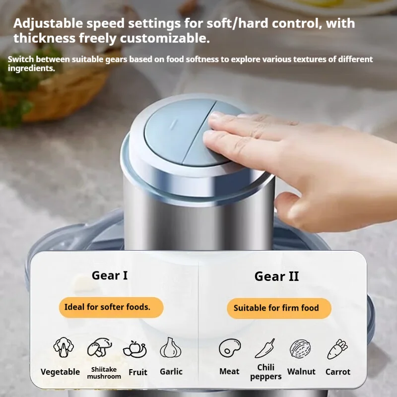 Midea MJ-JD55B خلاط منزلي صغير الحجم متعدد الوظائف، محضر طعام من الفولاذ المقاوم للصدأ ومفرمة لحم ذات سعة كبيرة 3 لتر #2